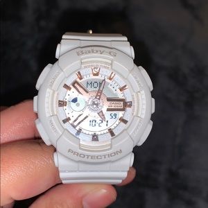 White Baby G Shock Watch